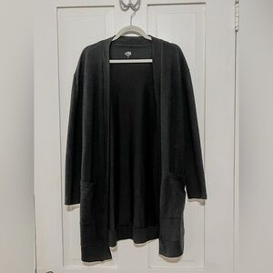 Long Black Cardigan with Pockets
